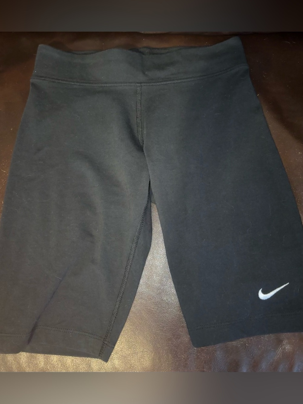 Nike Black Stretch Bike Shorts with Swoosh